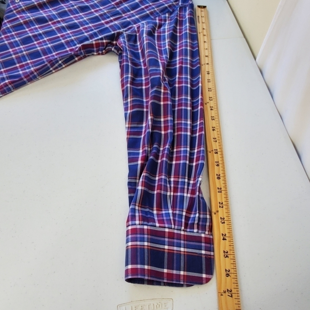 Peter Millar Cotton Button Down Shirt Size XL Plaid Long‎ Sleeve Casual - Picture 8 of 14